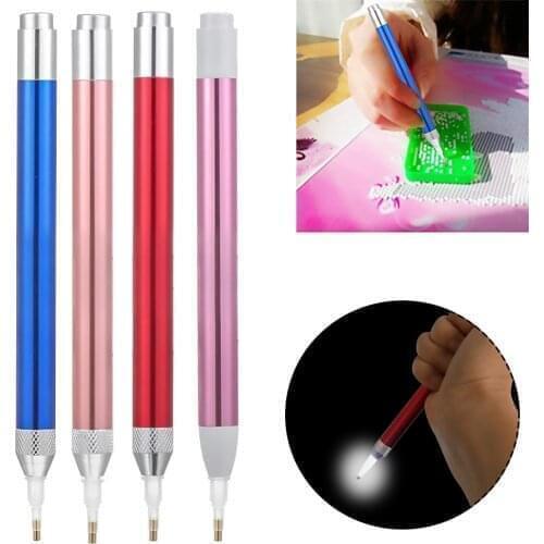 5D Diamond Painting Tool LED Light Point Drill Pen Accessories