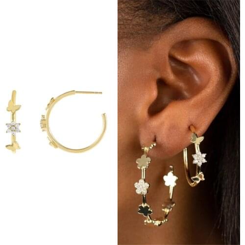 AIDE 2021 Trend 925 Sterling Silver Purple Zircon Star Stud Earring For Women Jewelry Pendientes Brincos Aretes Joyero Gifts CZ