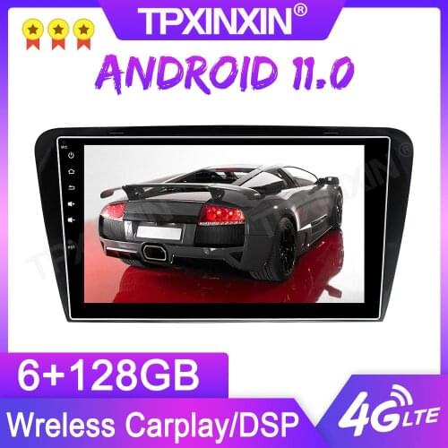 Android 11.0 6+128G For Skoda Octavia 2014-2017 GPS Car Multimedia Player Headunit Audio Radio Navigtion Tape Recorder