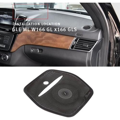 Car Styling Car Loudspeaper Deco Car Audio Sticker For Mercedes Benz GLE ML W166 GL X166 GLS Car Stereo Cover Auto Trim Interior