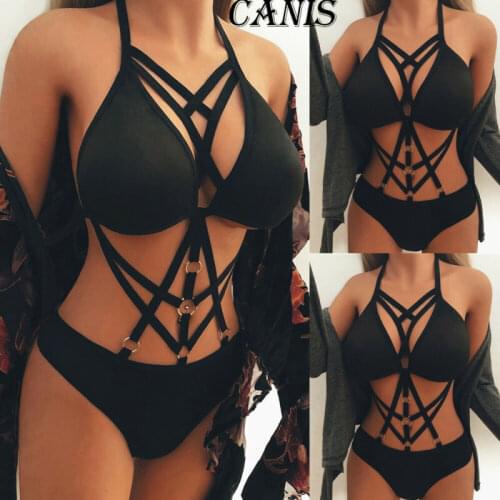 2020 New Sexy Women Solid Bra Hot Ladies Bodysuit Lingerie Dress Babydoll Bondage Nightwear Sleepwear