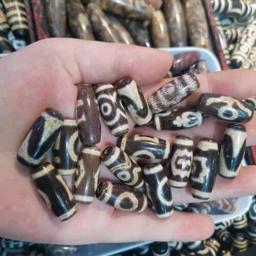 1pcs/lots Natural Agate Dzi Beads with Cinnabar Wholesale One Eye Two Eyes World Tiger Tooth Dzi Brown Variety of styles Jewelry