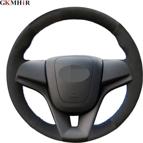 DIY Black Suede Car Steering Wheel Cover For Chevrolet Cruze 2008-2015 Aveo Orlando 2009-2015 Holden Cruze 2010 Ravon R4 2016