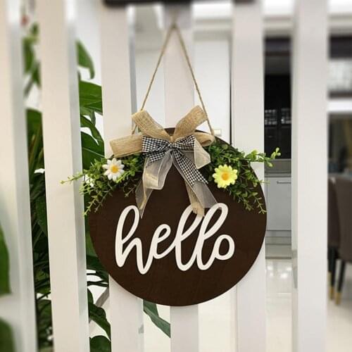 Door Sign Welcome Hanging Rustic Wooden Wear Resistant Home Welcome Sign for Door decoration