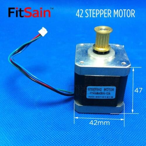 FitSain-42 stepper motor 1.8 degree phase resistance 33Ω current 0.5A length 47mm MXL 17T Pulley