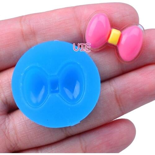 FYL365U 15.9mm x 23.5mm Bowknot Bow Silicone Mold Fondant Cake Decoration Candy Resin Clay Earrings Necklace Craft Soap Candle