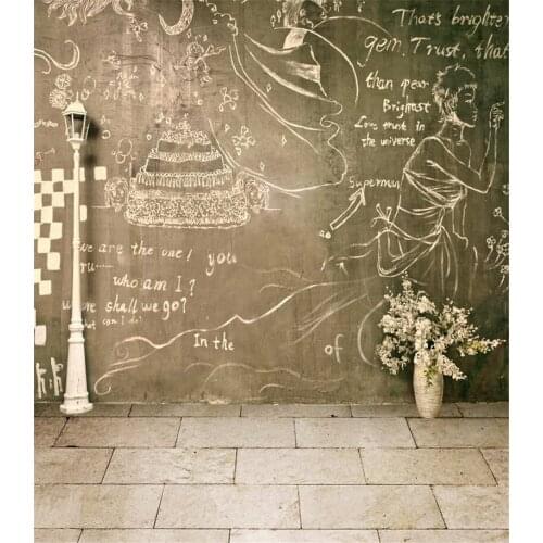 Blackboard Wedding Background Photography Backdrops for Photo Studio Background fotografia Brick Street Custom Wedding Photos