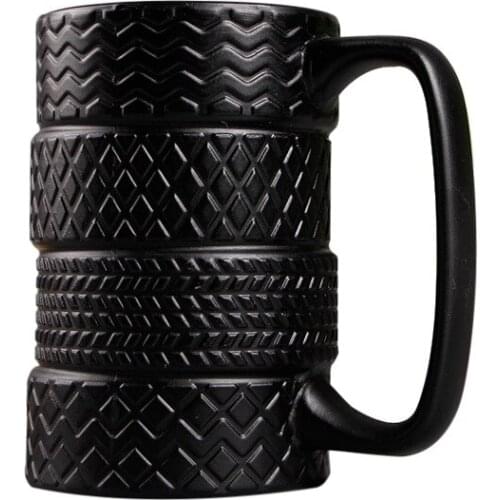 Tire Shape Coffee Mugs Large Capacity Tea Water Cups Creative Drinkware