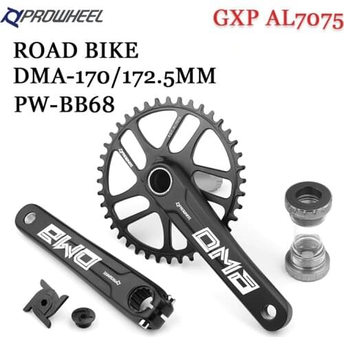 PROWHEEL Road Bike Crankset 9/10/11/12Speed 170/172.5mm Crank 40/42/44/46/48/50T GXP Chainring with Bottom bracket BB Crank set