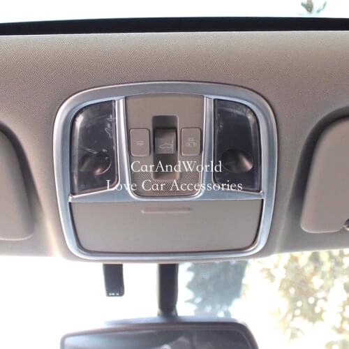 For KIA Sportage 2016 2017 Front Reading light Lamp Cover Interior Readlight Frame Panel Trim ABS Chrome Car-styling Accessories