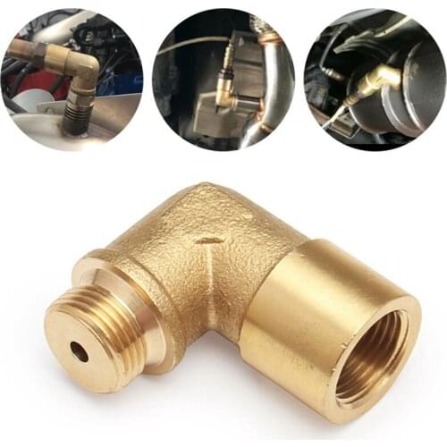 M18 X1.5 Car Oxygen Sensor Extender Spacer Exhaust 90 Degree Auto Truck Brass O2 Oxygen Sensor Extender Spacer Car Accessories
