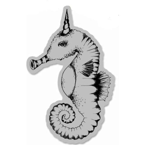 Small Hippocampus with Horns Cover Cutting Dies Scrapbook Diary Decoration Stencil Embossing Template DIY Greeting Card Handmade