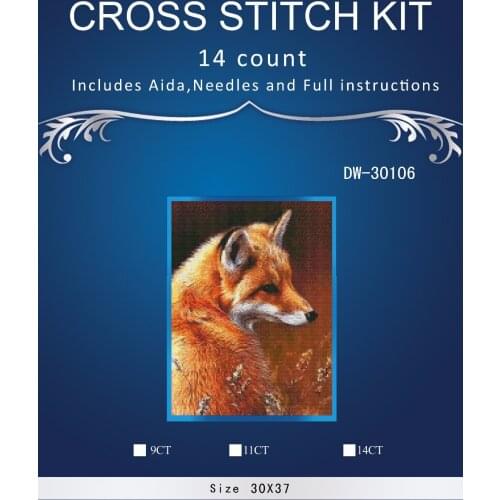 Top Quality Lovely Hot Sell Counted Cross Stitch Kit Old World Holiday Ornaments Similar DMC dw-30106 yellow fox