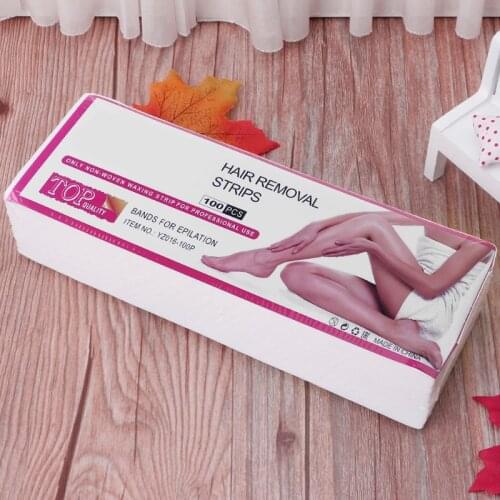 100Pcs/Lot 7x20 Non-woven Wax Band Hair Removal Beauty Health Epilator Wax Paper