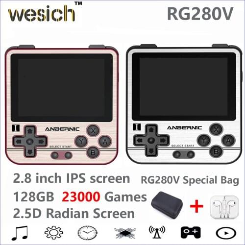NEW RG280v ANBERNIC Retro Game Console Linux System 2.8inch PS1 Game Player Portable Pocket RG280v Handheld Game Console