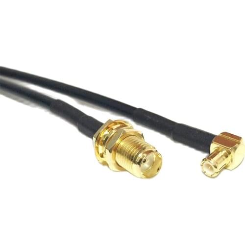 New SMA Female Jack nut Switch MMCX/MCX Male right angle pigtail cable RG174 Wholesale 10/15/20/30/50/100cm for wifi card