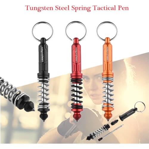 New T-6 Spring Tactical Pen Tungsten Steel Self Defense Pen Tactical Survival Pens Multifunction Glass Breaker Security protect