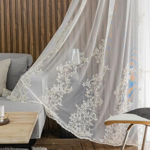 Modern Princess White Fabric Europe Style Partition Tulle Curtains For Living Room Bedroom Decorative Window Treatment Drapes