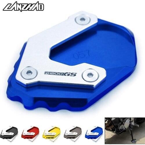 R1200GS Motorcycle Side Stand Enlarger Kickstand Enlarge Plate Pad CNC Aluminum Motorbike Accessories for BMW R1200GS 2018 2019