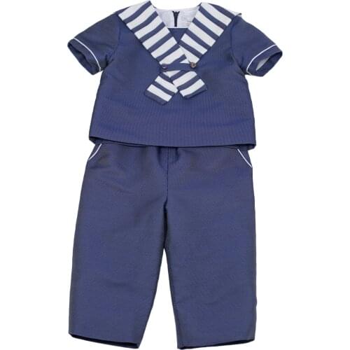 My daughter and I set camisole with sailor collar and long pants from 18 months to 5 years sailor collection
