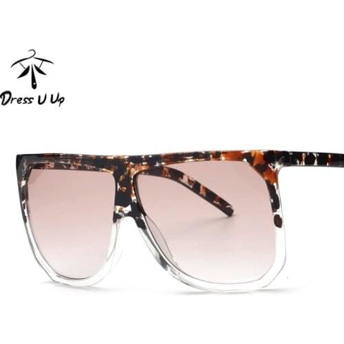 DRESSUUP Luxury Oversized Sunglasses Women Brand Designer 2017 Vintage Square Flat Floral Sun Glasses For Woman Oculos De Sol