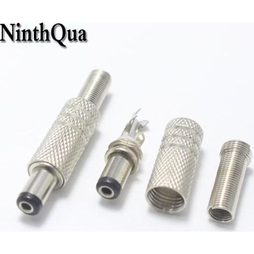 1pcs 5.5*2.5mm DC Power Plug 5.5mm * 2.5mm Metal Male Plugs Connector 9mm Short Type Adapter for OD5mm Cable