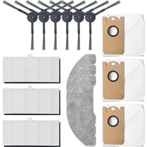12Pcs Replaceble Filter Cloth Side Brushes Accessories Set Parts for S9 Vacuum Cleaner Sweeper Replace for Home