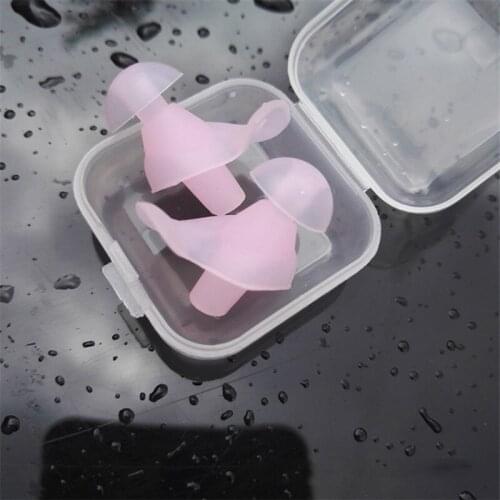 2 Pair Soft Ear Plugs Environmental Silicone Waterproof Dust-Proof Earplugs Diving Water Sports Swimming Accessories