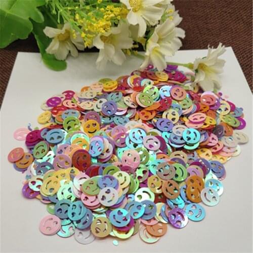 25g 9mm Mixed Color Smiley Sewing Garment Accessories,Clothing accessories,DIY Sequins scrapbooking shakes