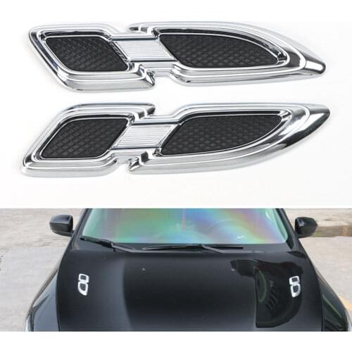 2x Auto Car Air Flow Fender Engine Hood Side Body Air Intake Vent Cover Trim Car Styling Accessories For Jeep Wrangler 2000-2016