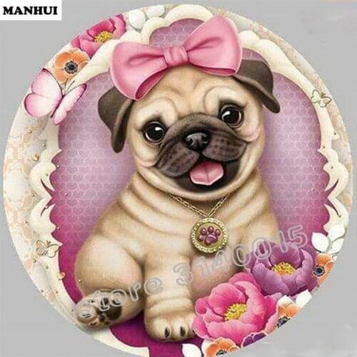 Diamond Embroidery Cute puppy DIY 5d Diamond Painting Beads Embroidery Coloring By Numbers Mosaic Drawings ABC333