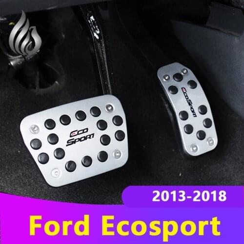 Aluminum Car Accelerator Gas Brake Pedal Clutch Pedals Covers AT/MT For Ford Ecosport 2013 2014 2015 2016 2017 2018 Accessories