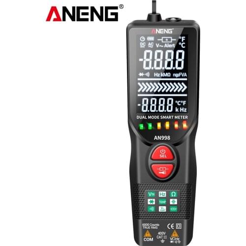 ANENG Digital Multimeter Fully Automatic Non-Contact Tester NCV Tester VA AC/Direct Current Voltage Diode Continuity Resistance