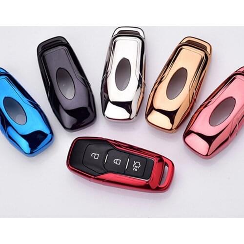 TPU Car Key Case Remote Protective Shell Cover Protection Holder for Ford Mondeo Edge EcoSport Escort Auto Accessories Durable
