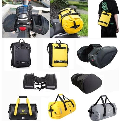 High Quality Waterproof Motor Tail Luggage Suitcase Saddle Bag Motorcycle Side Helmet Riding Travel Bags