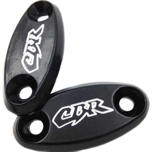Black / Chrome Rearview Mirror Block off Base Plates For 2004 2005 2006 2007 Honda CBR 1000 RR CBR 1000RR CBR1000RR Fireblade