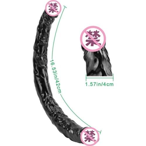 Double Long 41cm Soft Jelly Dildo Realistic Dildos Cock Lesbian Vaginal Anal Plug Flexible Fake Penis For Women Dildos Sex Toys