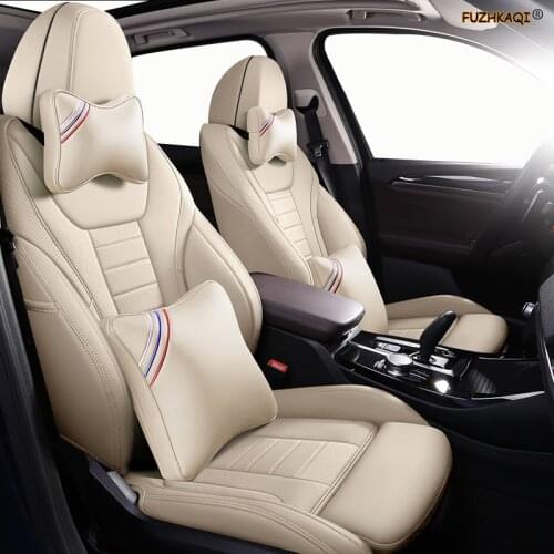 FUZHKAQI Custom Leather car seat cover set For Ford Everest Territory Explorer Mustang Ranger Automobiles Seat Covers cars seat