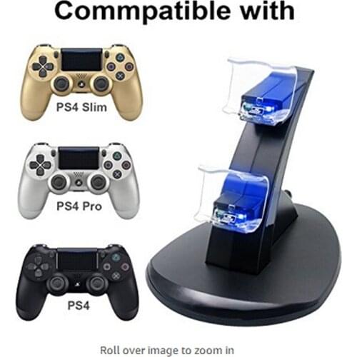 Game Controller Charger Dock Gamepad Dual USB Charging Stand Station Cradle for PS4 Electronic Machine Joystick Accessories