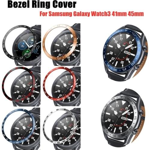 Bezel Ring For Samsung Galaxy Watch3 41mm Decorative Frame Metal Cover For Galaxy Watch 3 45mm Anti-scratch Protecting Case