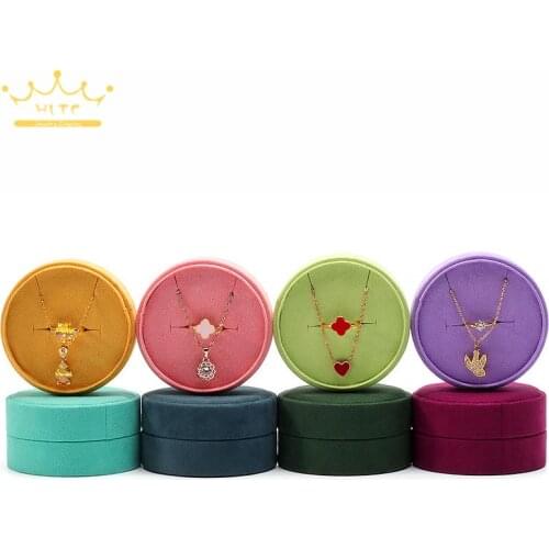 Ring Necklace 2 In 1 Box Pendant Holder Box Jewelry Container Ring Gift Box for Wedding Anniversary Organizador De Joyas