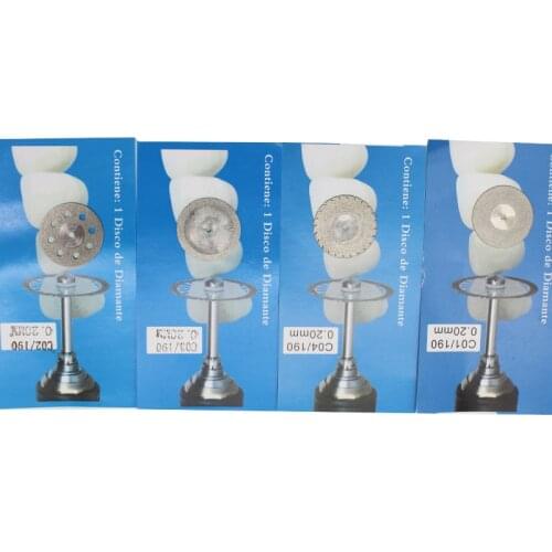 4pc Dental Lab Diamond cutting Disc Ultra-thin double sided sand Dentistry tools for separating polishing ceramic crwon and jade