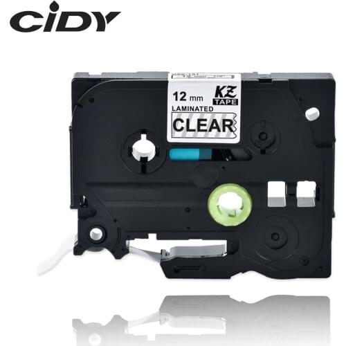 CIDY TZ131 TZ 131 TZe131 TZe 131 Laminated Adhesive tz-131 tze-131 Labels Tape black on clear Compatible For Brother P Touch