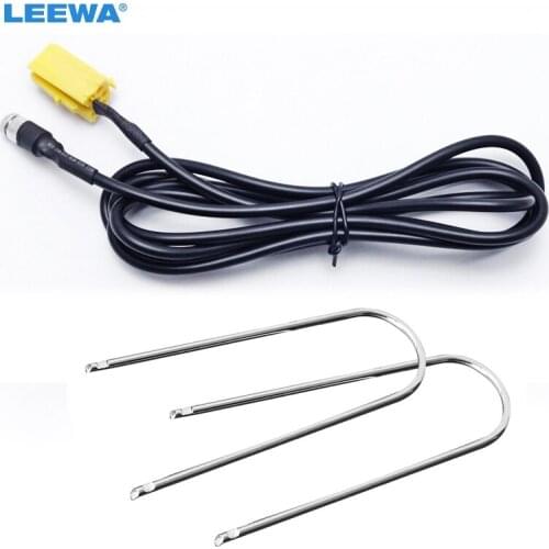 LEEWA 10set Car ISO 6Pin to 3.5MM Jack Stereo Audio Aux Cable Adapter For Fiat Grande Punto Alfa 159 with 2pcs Key Tools #CA5734