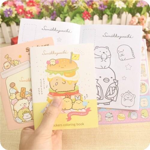 10*14cm cute Cartoon Corner Biological Stickers Cute DIY Diary Paper Sticker Book Decoration Album Decorative Stationery Sticker