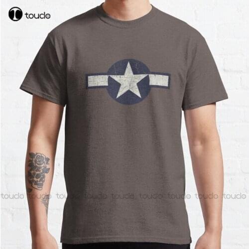 New Vintage Look Usaaf Roundel Graphic Classic T-Shirt Black T Shirt S-5XL mens white tee shirts Unisex