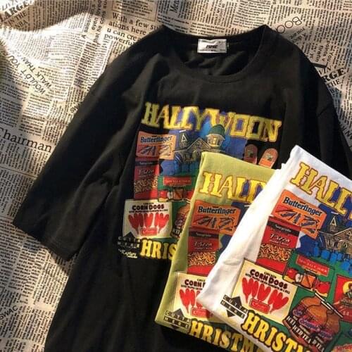 New summer classic clothing sexy female loose female T-shirt Y2k print high street wear Harajuku clothing large size T-shirt