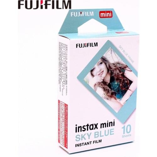 Original Fuji Fujifilm 10 sheets Instax Mini Sky Blue Instant Film photo paper for Instax Mini mini 8 7s 25 50s 90 9 Camera