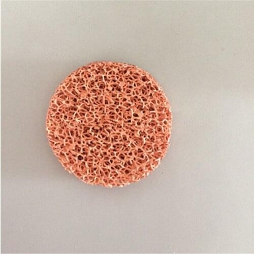 Custom round porous foam copper, aluminum ,titanium battery electrode, copper thermal