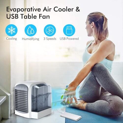 Mini Portable Air Conditioner Fan Humidifier Purifier Usb Desktop Cooler Fan With Water Tanks Evaporative Air Cooler#g4